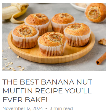 Banana Nut Muffin Recipe