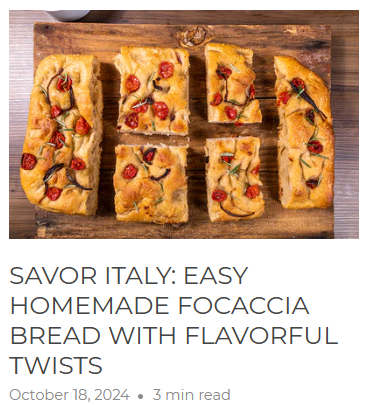 Focaccia Bread Recipe