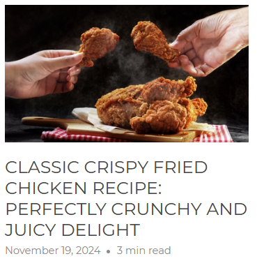 Fried Chicken Recipe